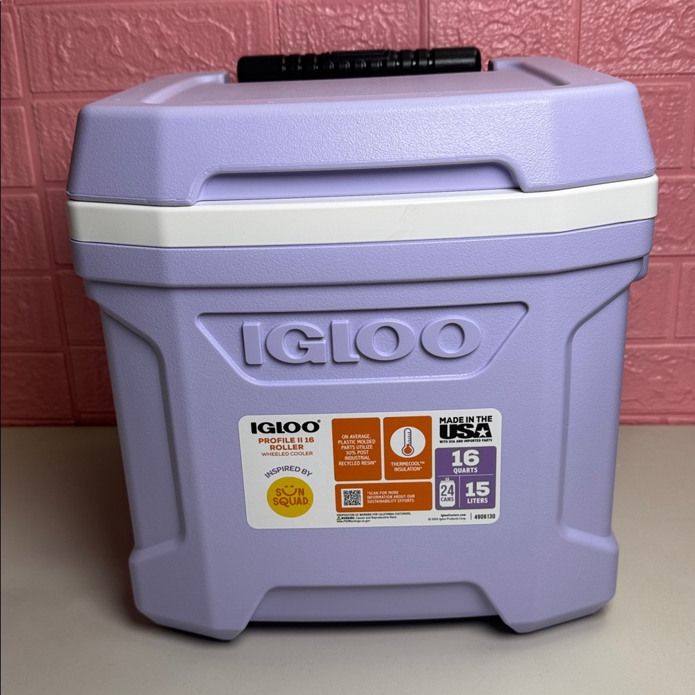 Igloo Lavender Cooler with White Handle